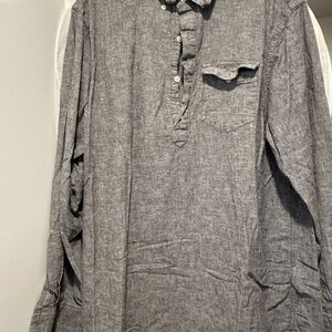 Old Navy Large Tall Grey Pullover Shirt Long Sleeve